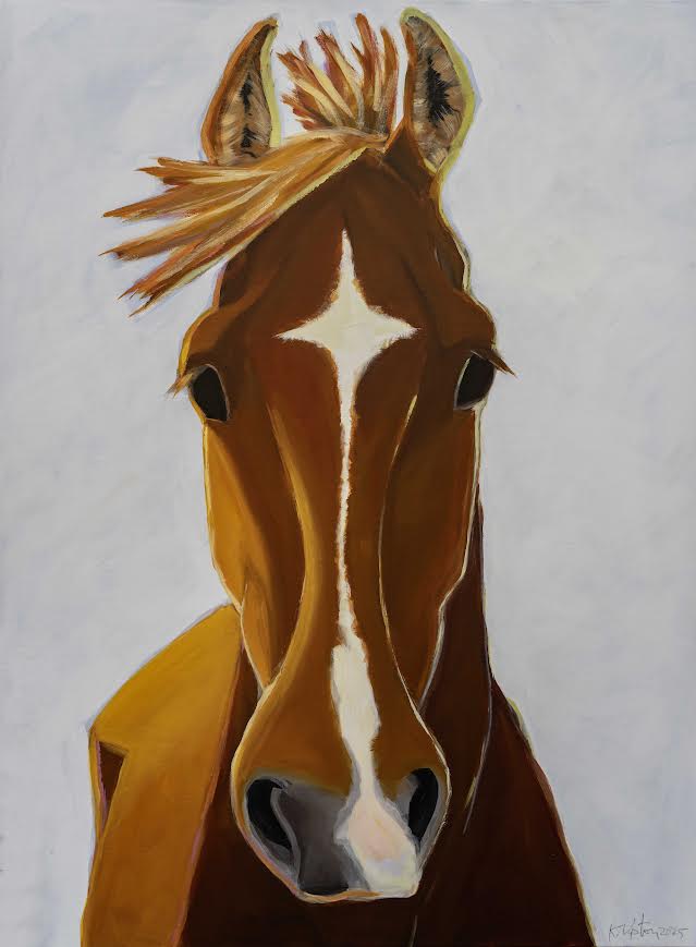 Maestro | 2025 Abstract painting of a brown horse