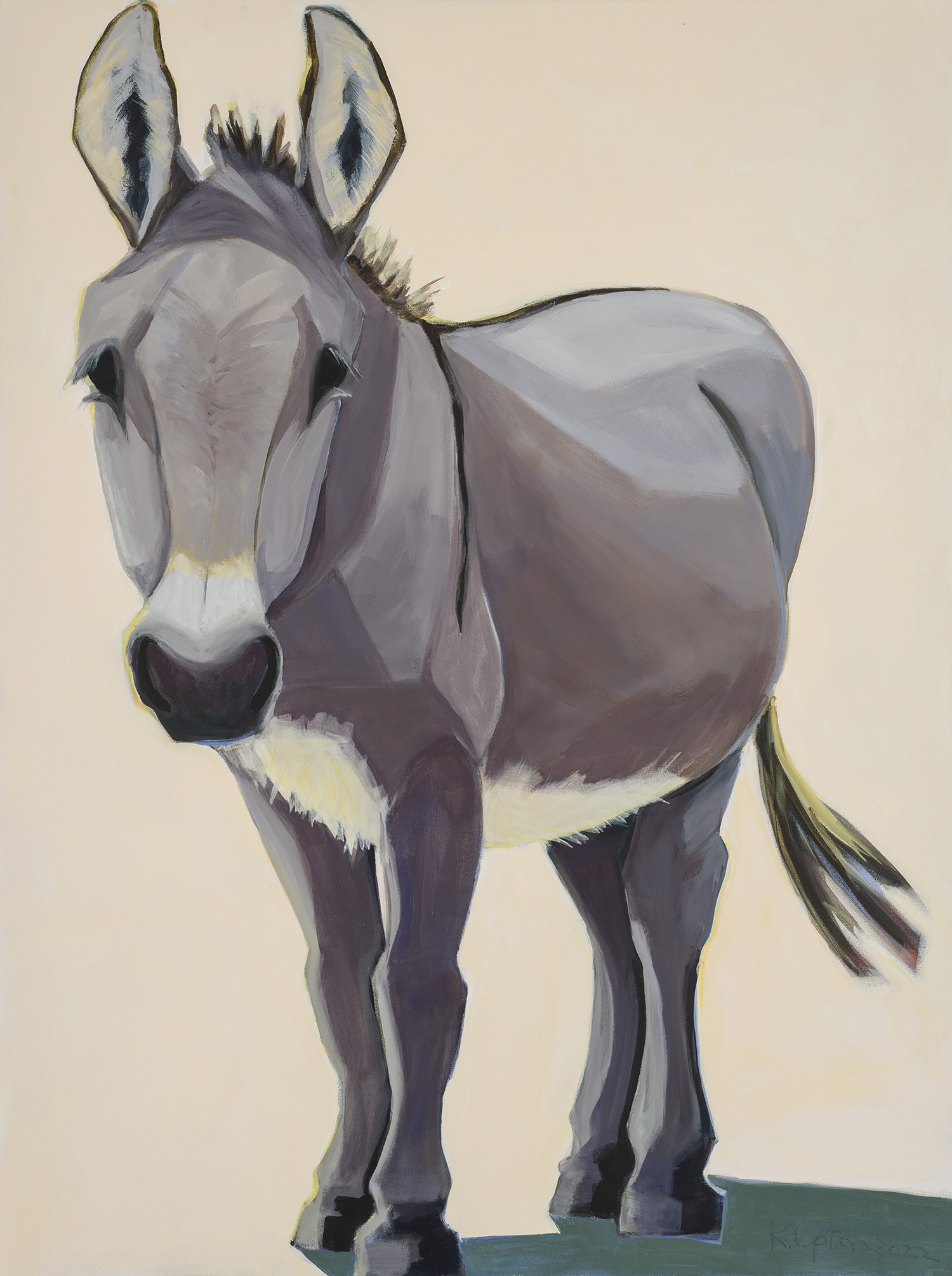 Painting of cute donkey