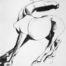 Drawing of a horse with turned head