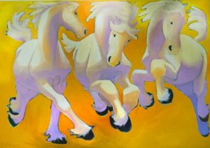Ponies 14 - Painting by Katie Upton